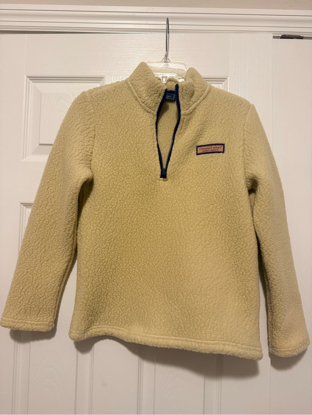 Vineyard Vines Kids Sherpa Quarter-Zip Pullover - Cream